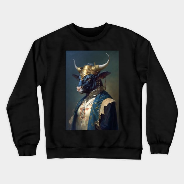 Brahma Bull Classic Portrat Crewneck Sweatshirt by YeCurisoityShoppe